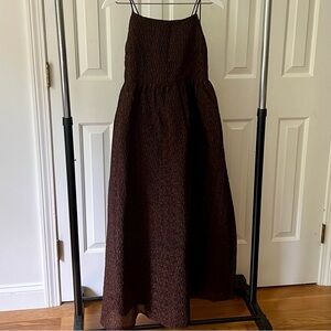 NWT Glamorous Trapeze Midi Dress in Brown Size 6